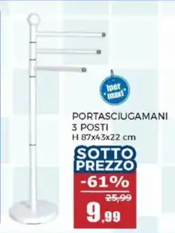 Happy Casa Portasciugamani 3 posti offerta