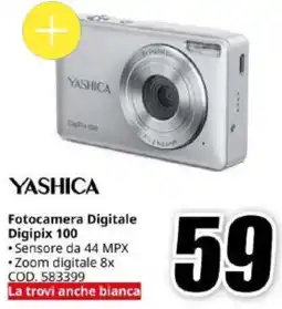 MediaWorld Yashica Fotocamera Digitale Digipix 100 offerta