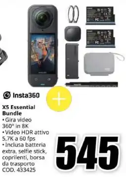 MediaWorld Insta360 X5 Essential Bundle offerta