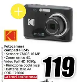 MediaWorld Fotocamera compatta FZ45 Kodak offerta