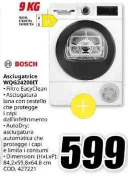 MediaWorld Asciugatrice Bosch offerta