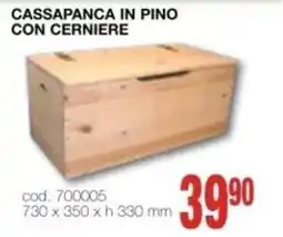 Mondo Brico Cassapanca in pino con cerniere offerta