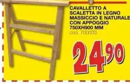 Mondo Brico Cavalletto a scaletta in legno massiccio e naturale offerta