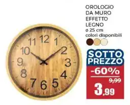 Happy Casa Orologio da muro effetto legno offerta
