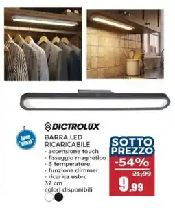 Happy Casa Barra LED ricaricabile Dictrolux offerta