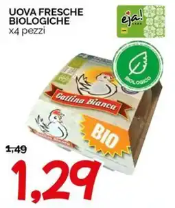Hardis Uova fresche biologiche Gallina Bianca offerta