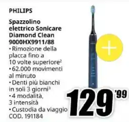 MediaWorld Philips spazzolino elettrico Sonicare Diamond Clean offerta
