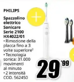 MediaWorld Philips spazzolino elettrico sonicare serie 2100 offerta