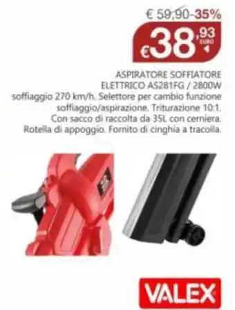 Aspiratore soffiatore elettrico Valex