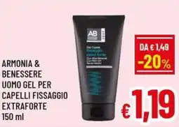 A&O Armonia & Benessere Uomo Gel per Capelli Fissaggio Extraforte offerta