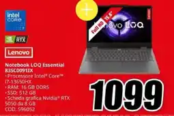MediaWorld Lenovo Notebook LOQ Essential offerta
