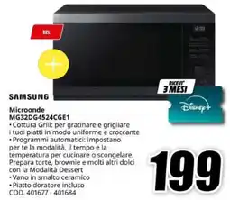 MediaWorld Samsung Microonde MG32DG4524CGE1 offerta