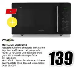MediaWorld Whirlpool Microonde MWP253SB offerta