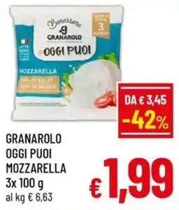 A&O Granarolo oggi puoi mozzarella offerta