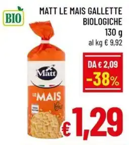 A&O Matt le mais gallette biologiche offerta