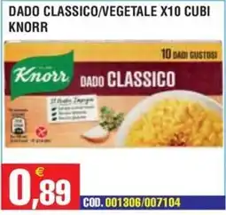 Immenso Cash Dado classico Knorr offerta