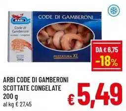 A&O Arbi code di gamberoni scottate congelate offerta