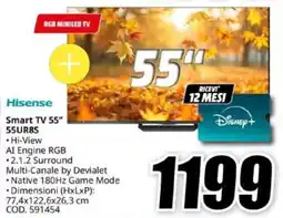 MediaWorld Hisense Smart TV 55" offerta