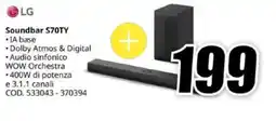 MediaWorld LG Soundbar S70TY offerta