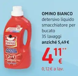 dm drogerie markt Omino Bianco detersivo liquido smacchiatore per bucato offerta