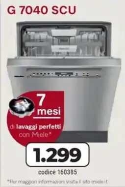FreeShop Miele lavastoviglie G 7040 SCU offerta