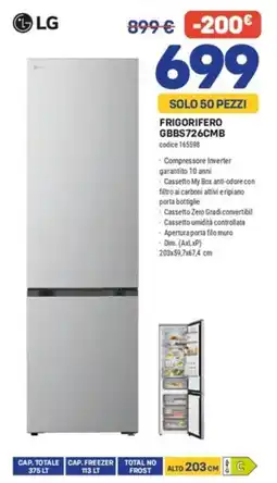 FreeShop Frigorifero LG GBS726CMB offerta