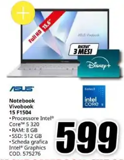MediaWorld ASUS Notebook Vivobook 15 offerta