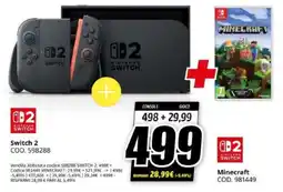 MediaWorld Nintendo Switch 2 con Minecraft offerta