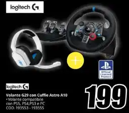 MediaWorld Logitech Volante G29 con Cuffie Astro A10 offerta