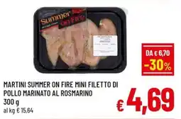 A&O Martini Summer on Fire mini filetto di pollo marinato al rosmarino offerta