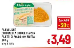 A&O Fileni Light Cotosnella Cotoletta con filetti di pollo non fritta offerta
