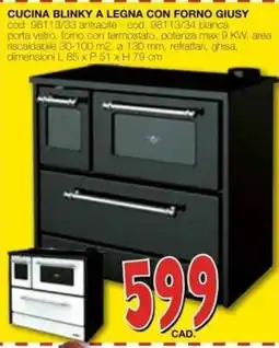 Mondo Brico Cucina blinky a legna con forno giusy offerta