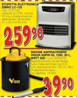 Mondo Brico Stufetta elettronica Zibro offerta
