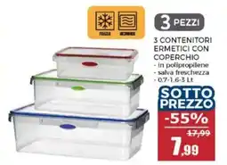 Happy Casa 3 contenitori ermetici con coperchio offerta