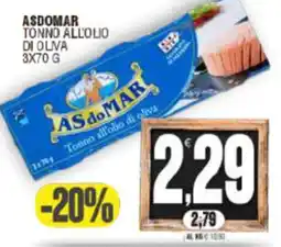 Vicino a te supermercati Asdomar tonno all'olio di oliva offerta