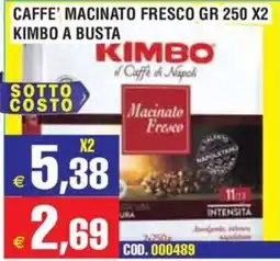 Immenso Cash Caffè macinato fresco Kimbo offerta