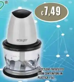 Azzurro Convenienza Easy2love tritatutto 200w contenitore in plastica offerta
