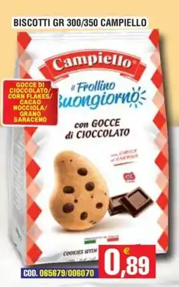 Immenso Cash Campiello a Frollino Buongiorno con Gocce di Cioccolato offerta