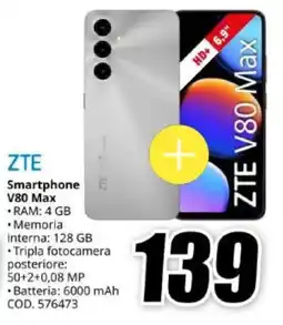 MediaWorld ZTE Smartphone V80 Max offerta