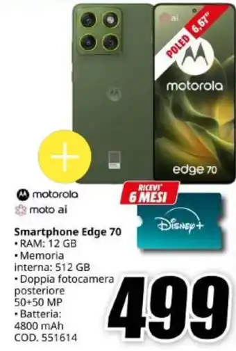 Motorola smartphone edge 70