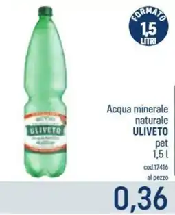 Talento Professional Store Acqua minerale naturale Uliveto offerta