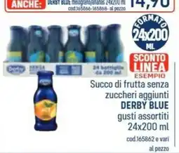 Talento Professional Store Succo di frutta senza zuccheri aggiunti Derby Blue offerta
