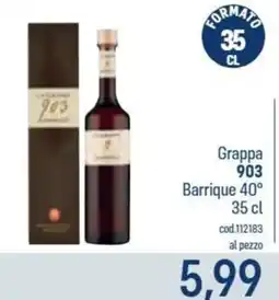 Talento Professional Store Grappa 903 Barrique offerta