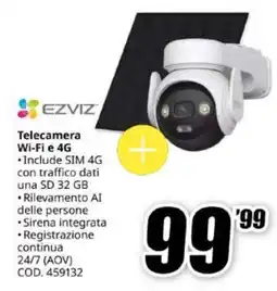 MediaWorld Telecamera Wi-Fi e 4G Ezviz offerta