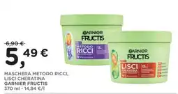 Orvea Maschera metodo ricci, lisci cheratina Garnier Fructis offerta