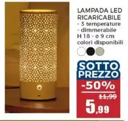 Happy Casa Lampada LED ricaricabile offerta