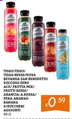 Zona Bevanda San Benedetto Succoso Zero offerta