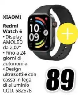 MediaWorld Xiaomi Redmi Watch 6 offerta
