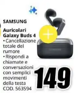 MediaWorld Samsung Auricolari Galaxy Buds 4 offerta