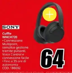 MediaWorld Sony Cuffie WHCH720 offerta